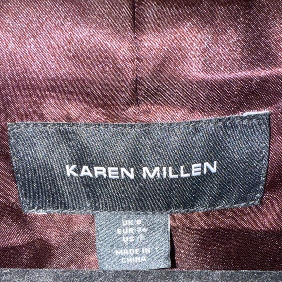 Karen Millen Deep Burgundy Teddy Sleeveless Belted Vest oversized 4 - Picture 7 of 12